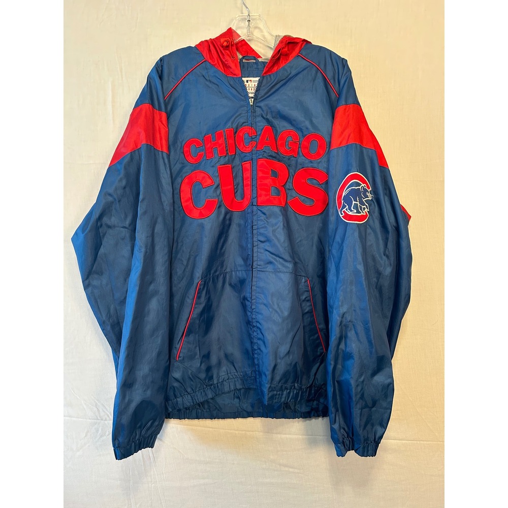 G-III Sports MLB Chicago Cubs Windbreaker Jacket Blue Red Mens XL RN 54163